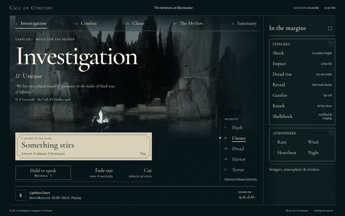 Drowned chapter, built by GPT-6.1 Sol, Investigate state on desktop
